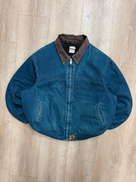 Faded Teal Carhartt Santa Fe Jacket - XL