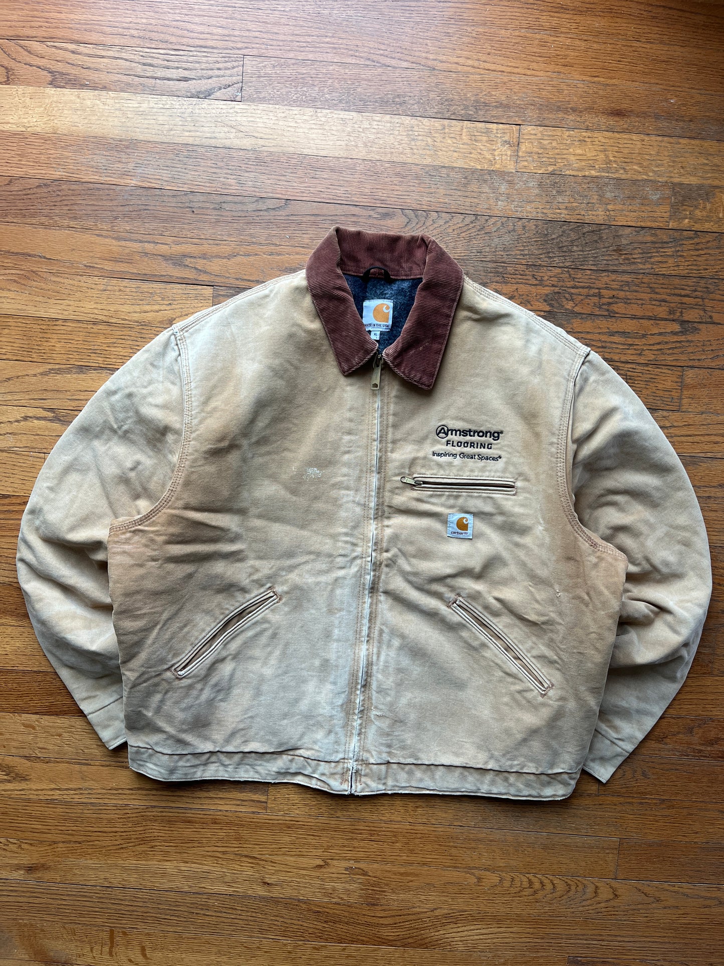 Faded Brown Carhartt Detroit Jacket - Boxy Large