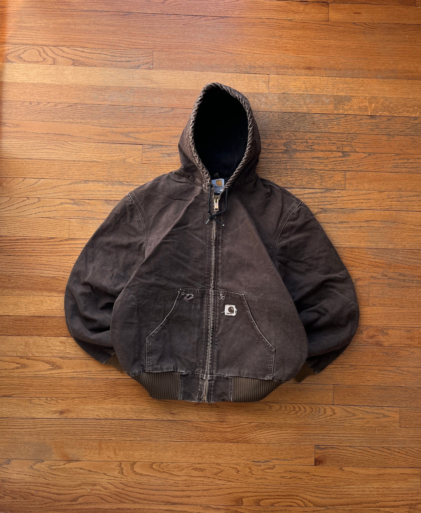 褪色棕色 Carhartt 运动夹克 - 中号