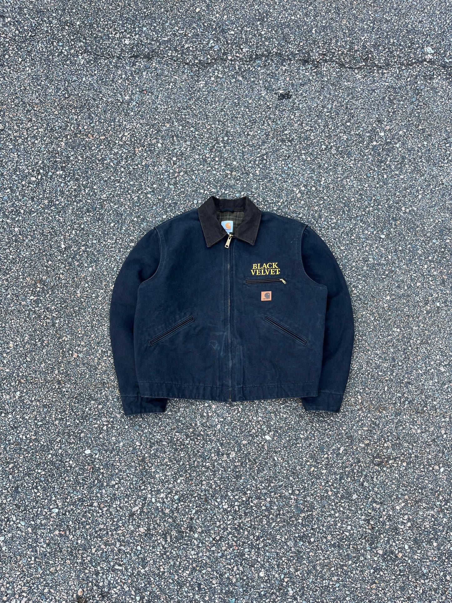 褪色黑色 Carhartt Detroit 夹克 - 中号宽松款