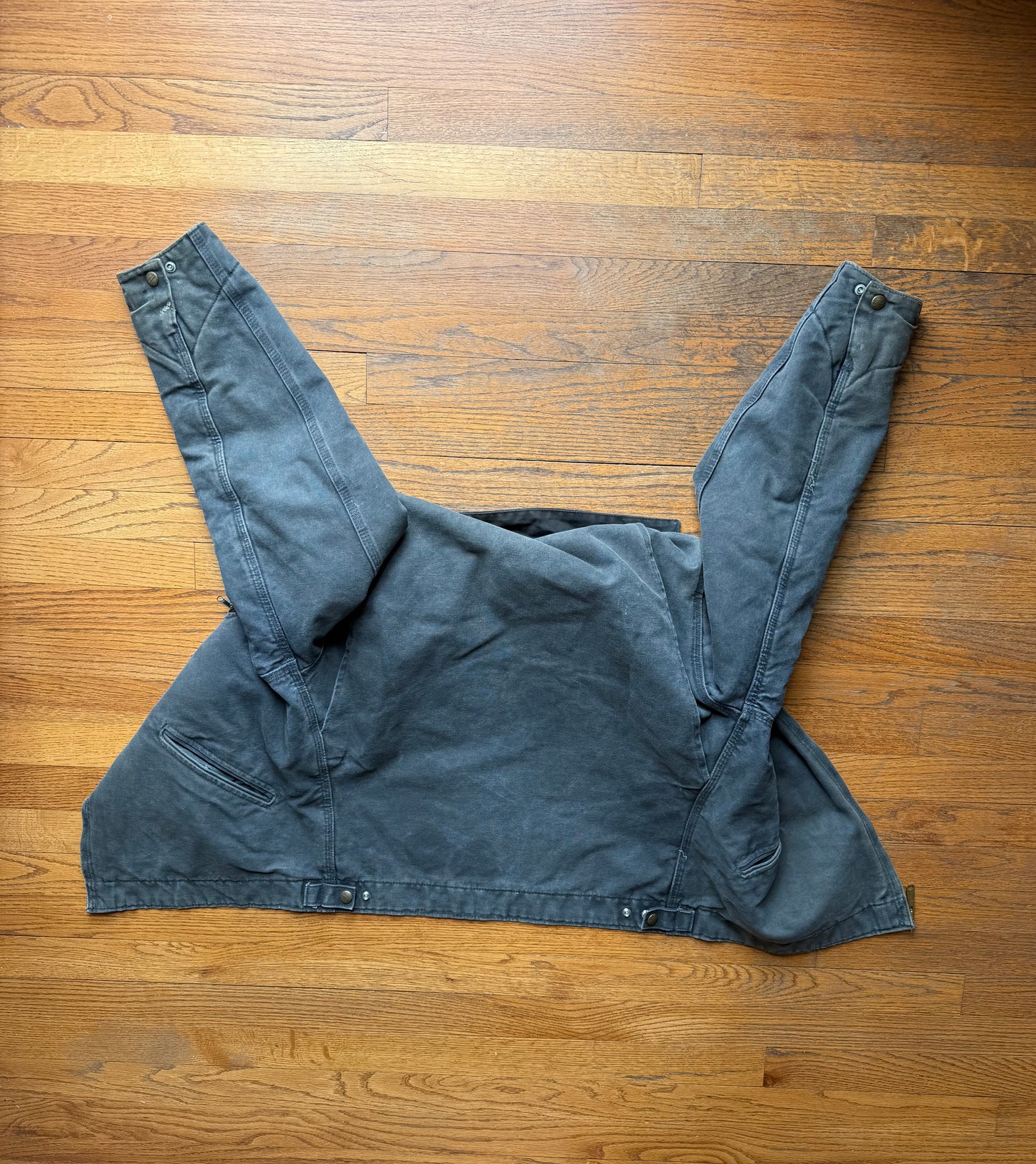 Faded Petrol Blue Carhartt Detroit Jacket - Medium