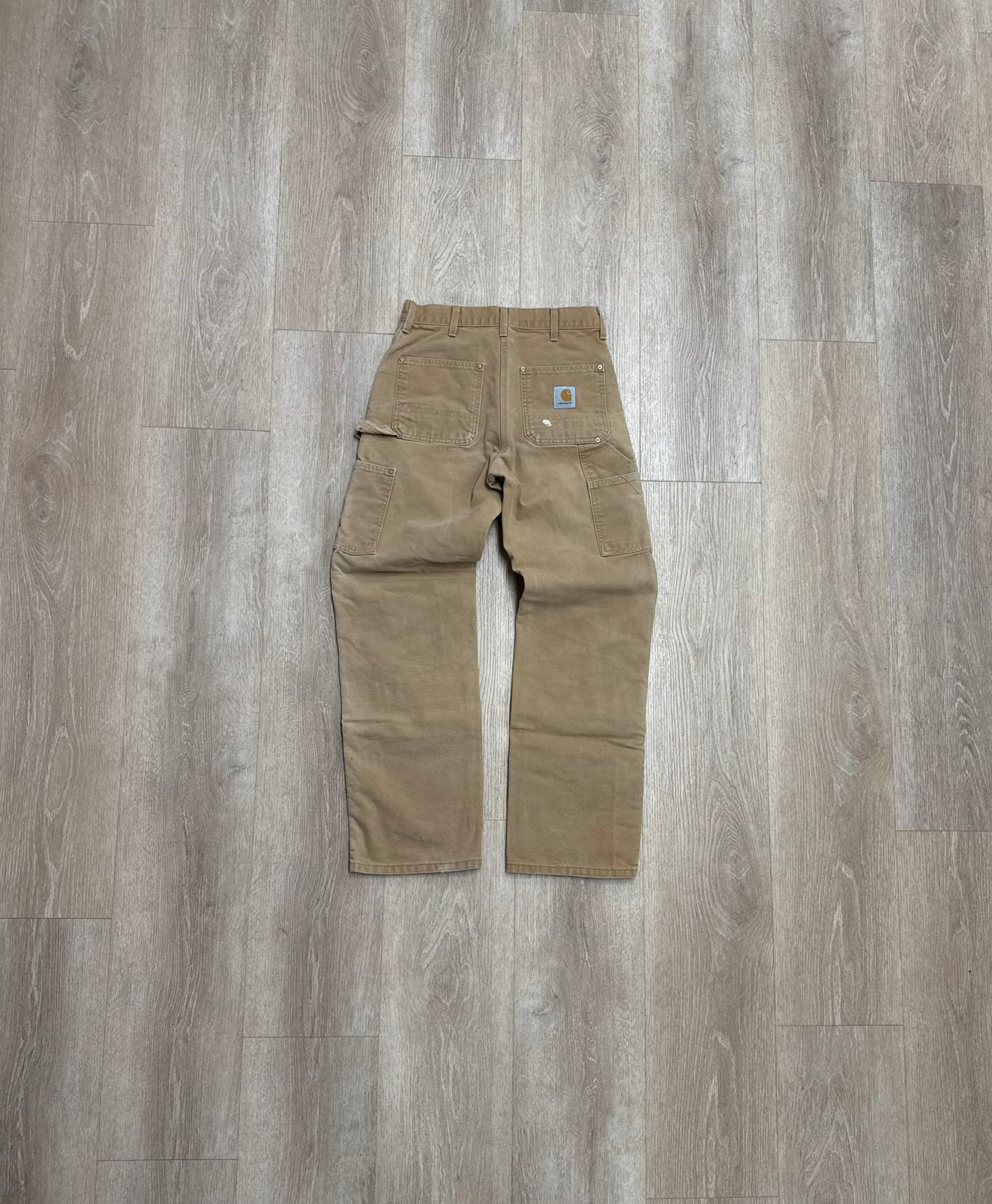 Faded Brown Carhartt Double Knee Pants - 28 x 30.5