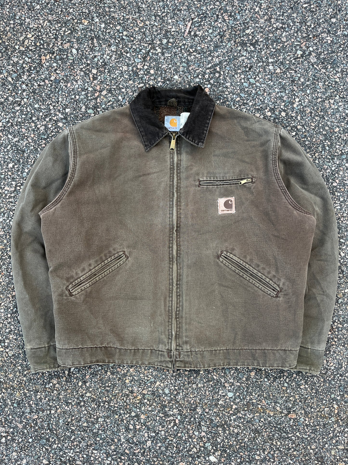 Faded Chestnut Brown Carhartt Detroit Jacket - Boxy M-L