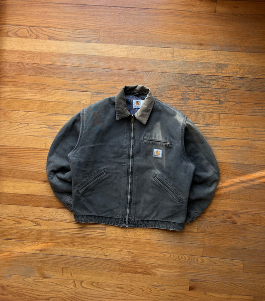 Faded Black Carhartt Detroit Jacket - Boxy Medium