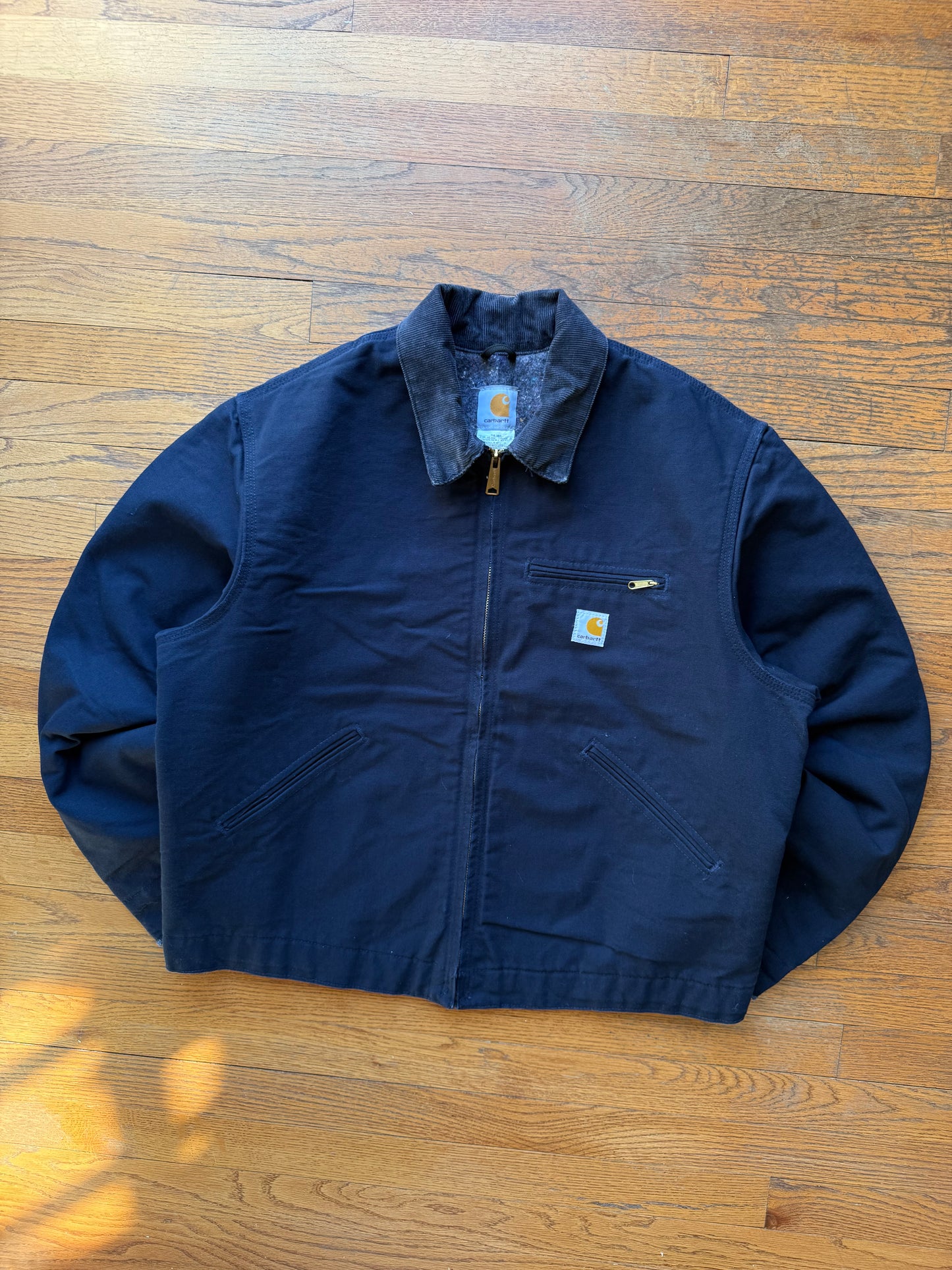 Faded Dark Navy Carhartt Detroit Jacket - Large