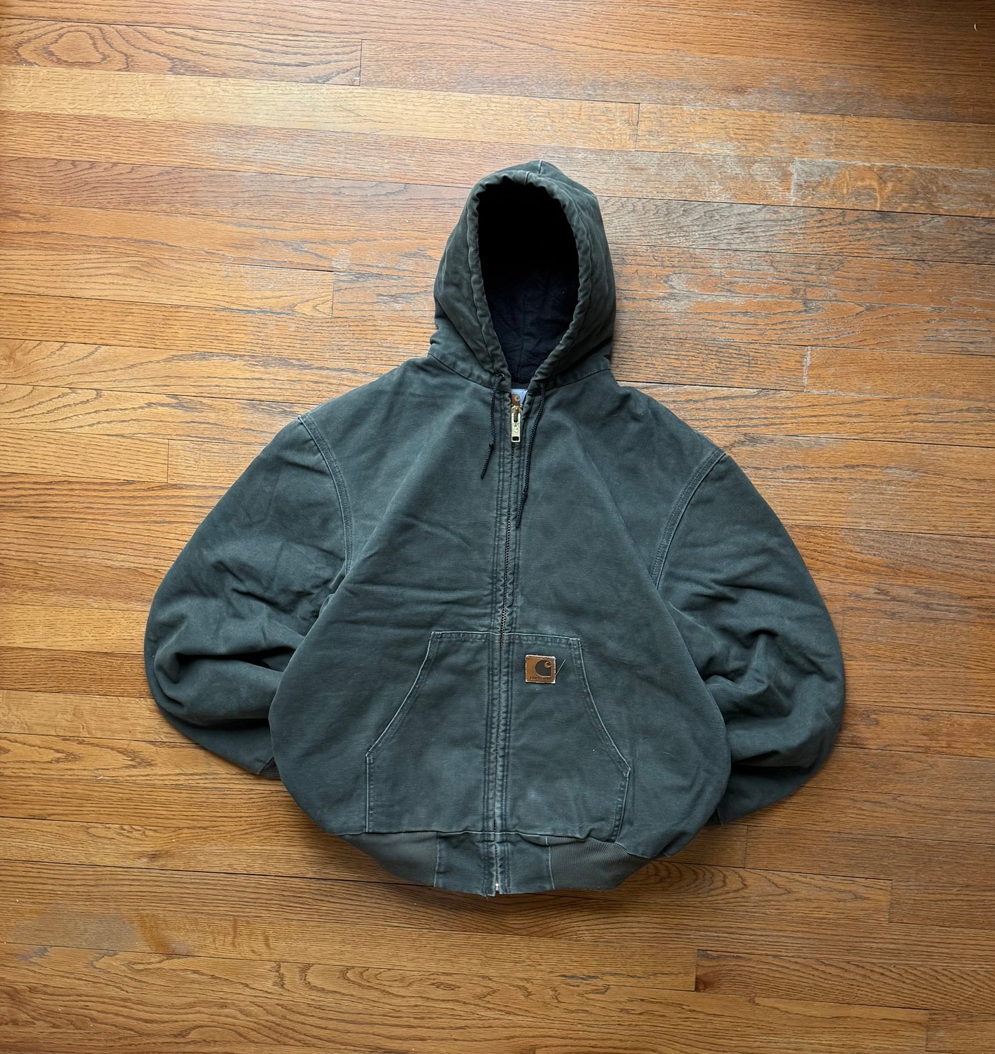 Faded Olive Green Carhartt Active Jacket - Boxy L-XL