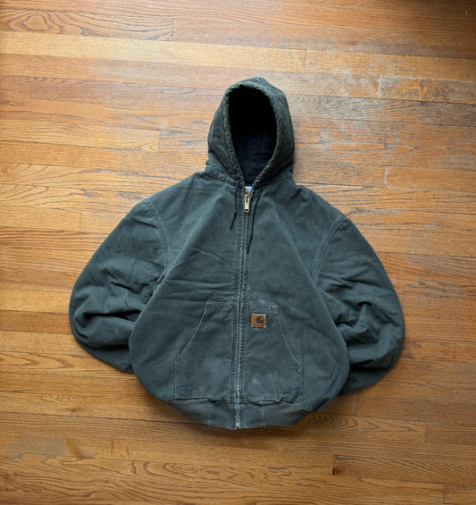 Faded Olive Green Carhartt Active Jacket - Boxy L-XL