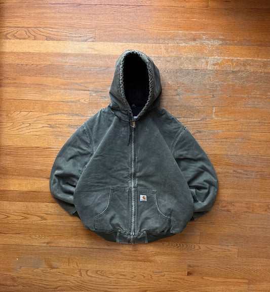 Faded Olive Green Carhartt Active Jacket - Large