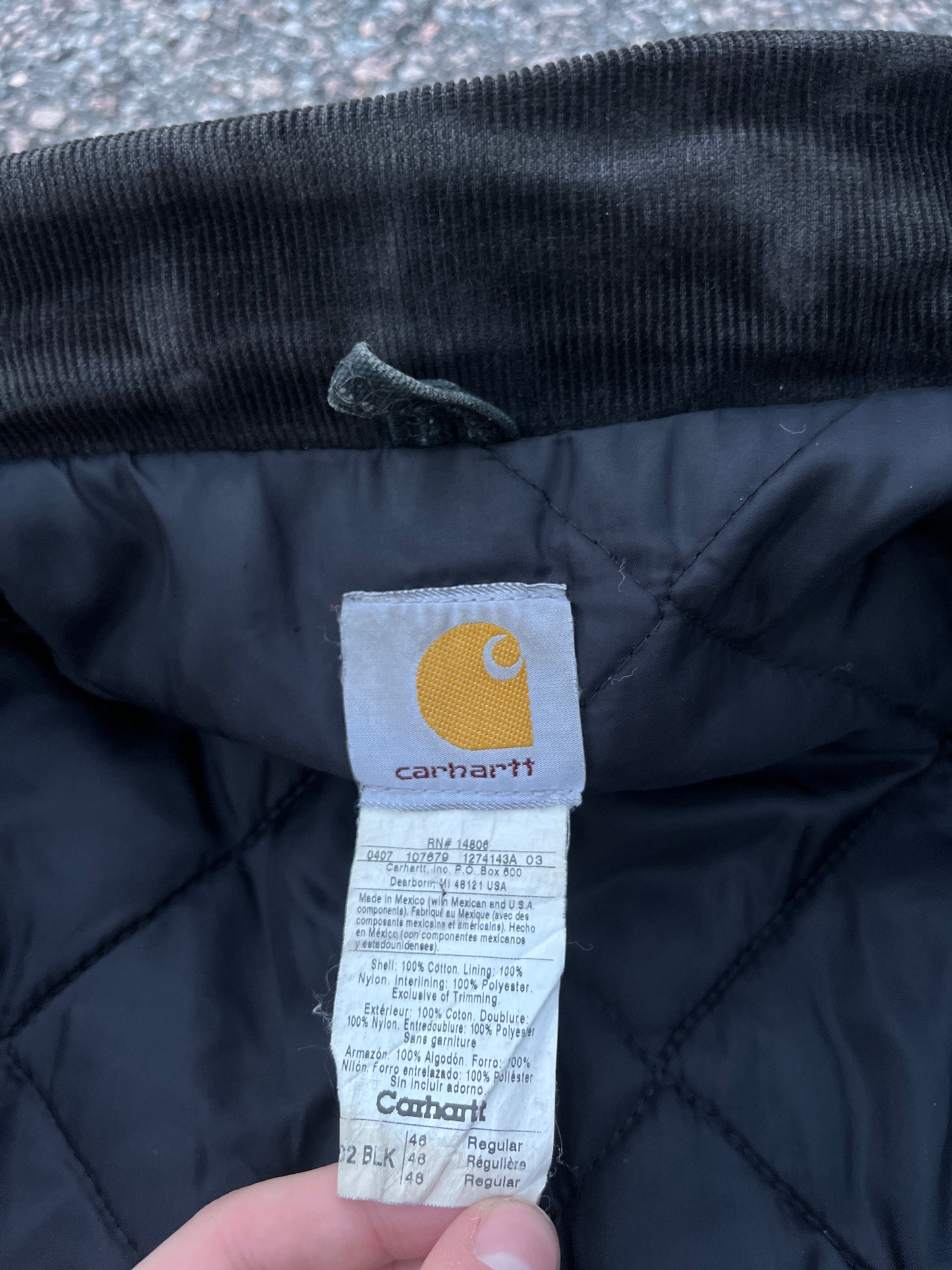 Faded Black Carhartt Arctic Jacket - Large