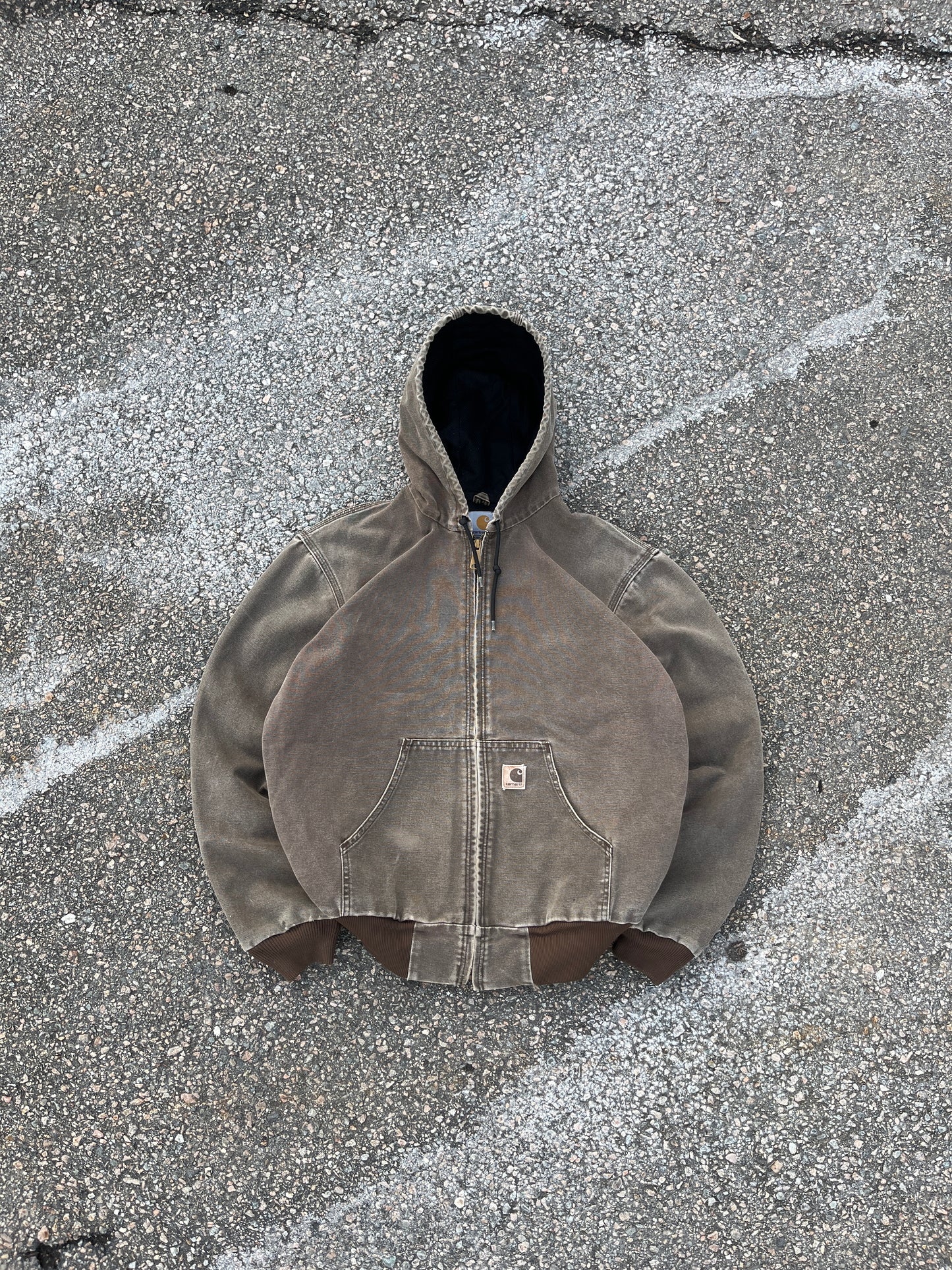 褪色栗棕色 Carhartt 运动夹克 - 中号