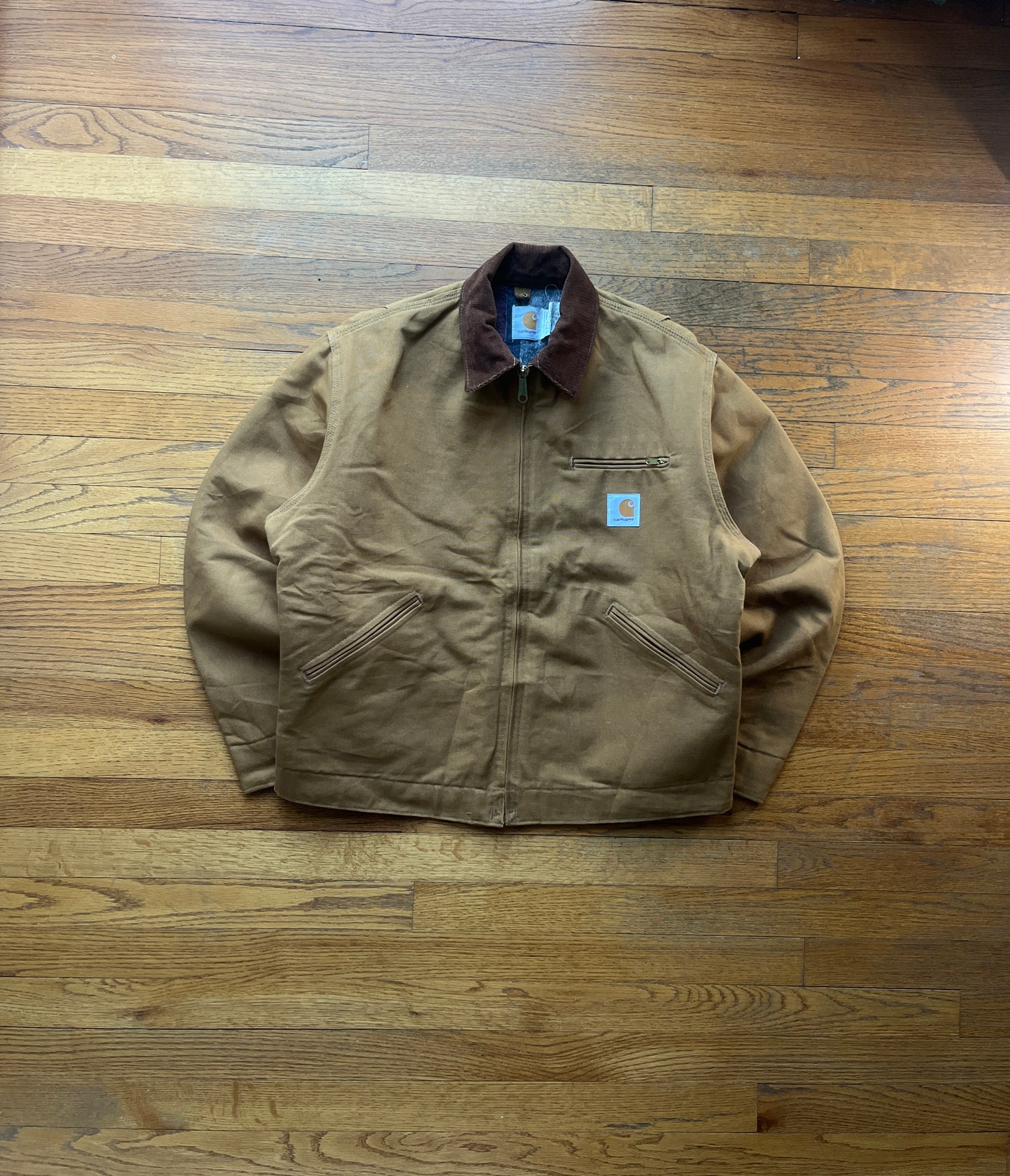 褪色棕色 Carhartt 底特律夹克 - 中号