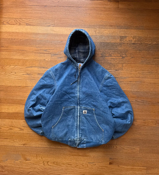 Faded Denim Carhartt Active Jacket - Large