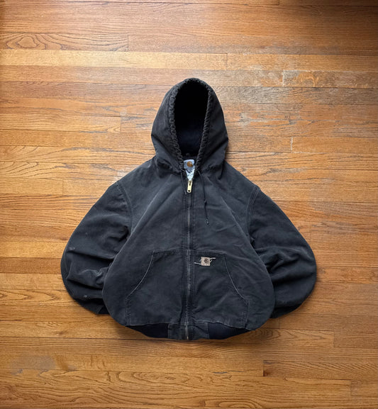 Faded Black Carhartt Active Jacket - Large