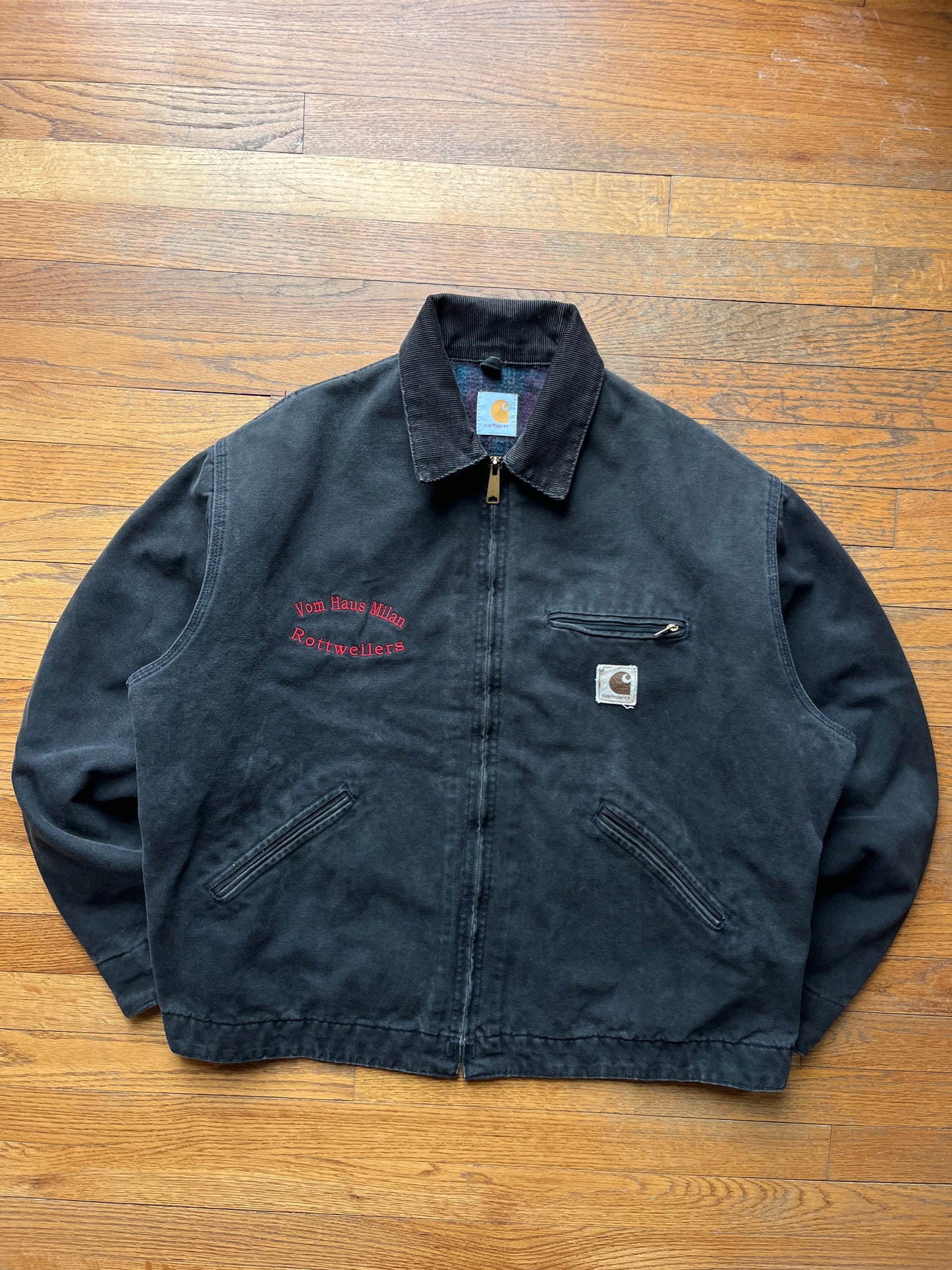 Faded Onyx Black Carhartt Detroit Jacket - XL