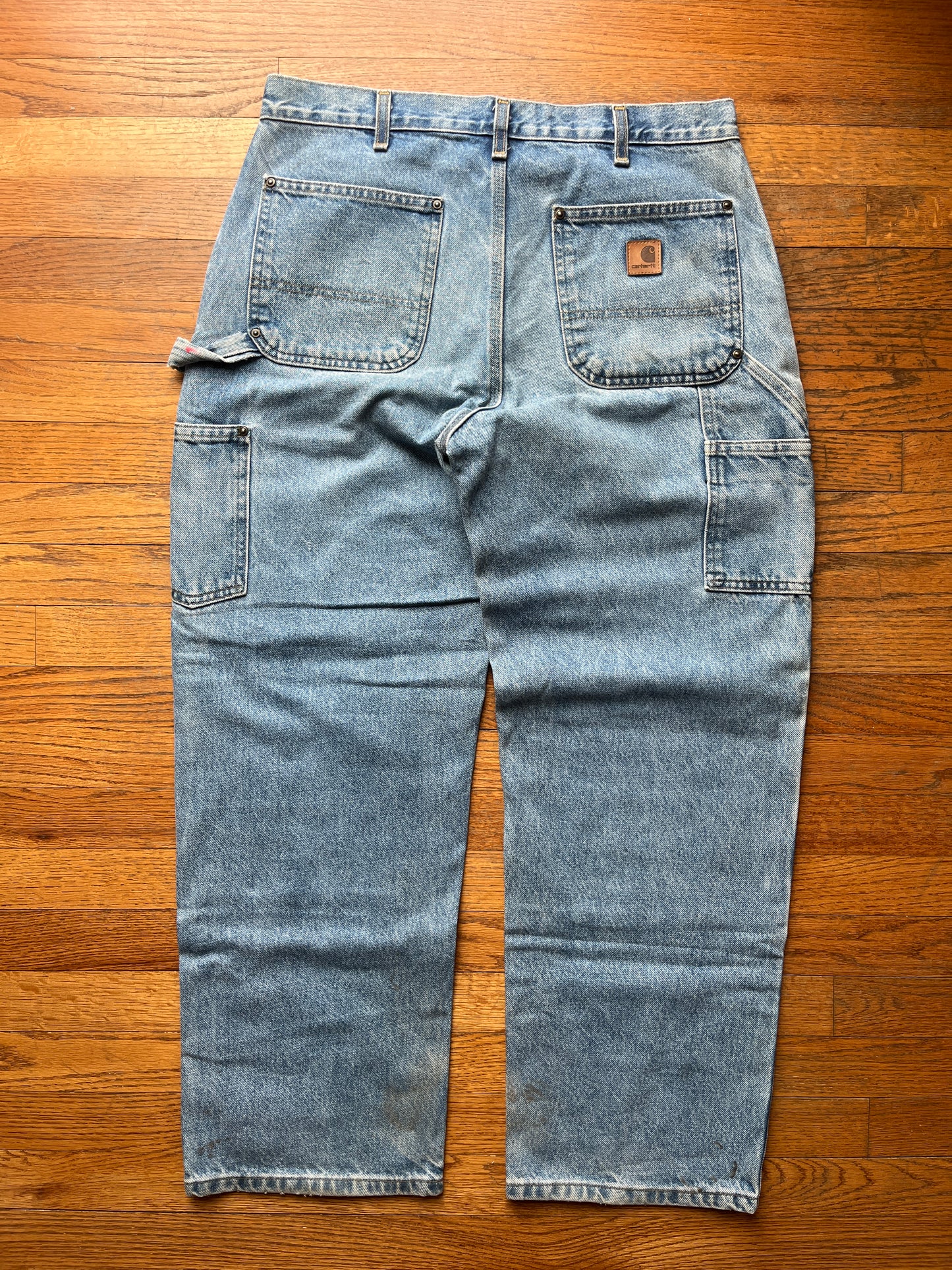 Faded Denim Carhartt Double Knee Pants - 34 x 29