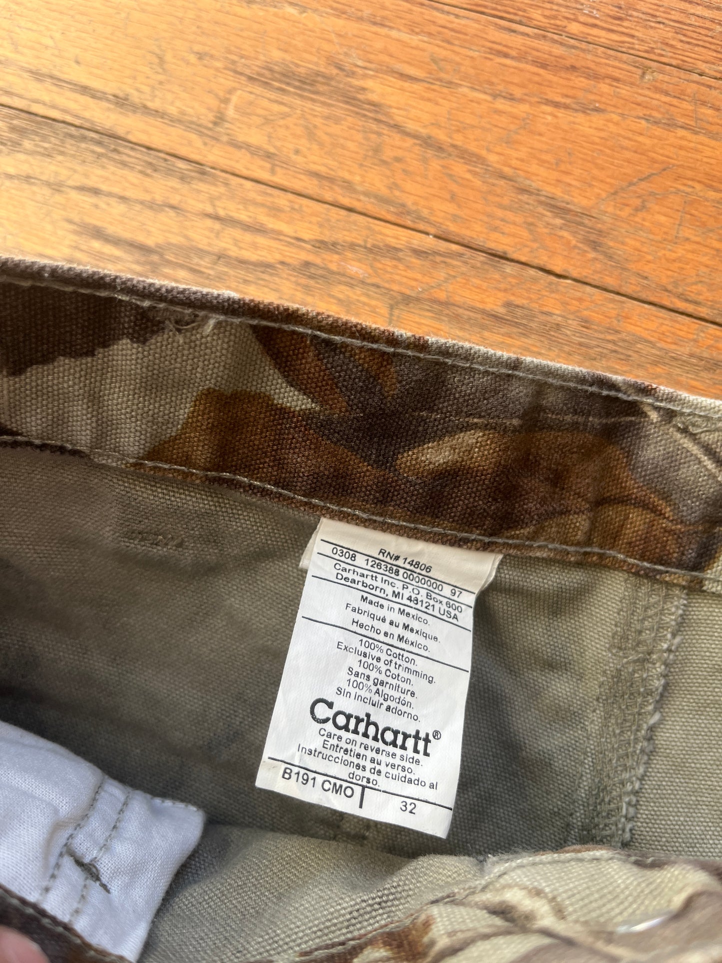 Faded Realtree Carhartt Carpenter Shorts - 32