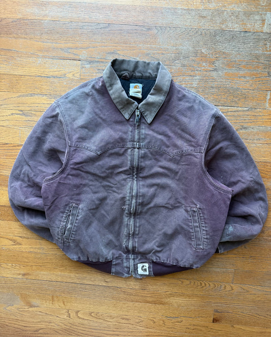 Faded Burgundy Carhartt Santa Fe Jacket - Large