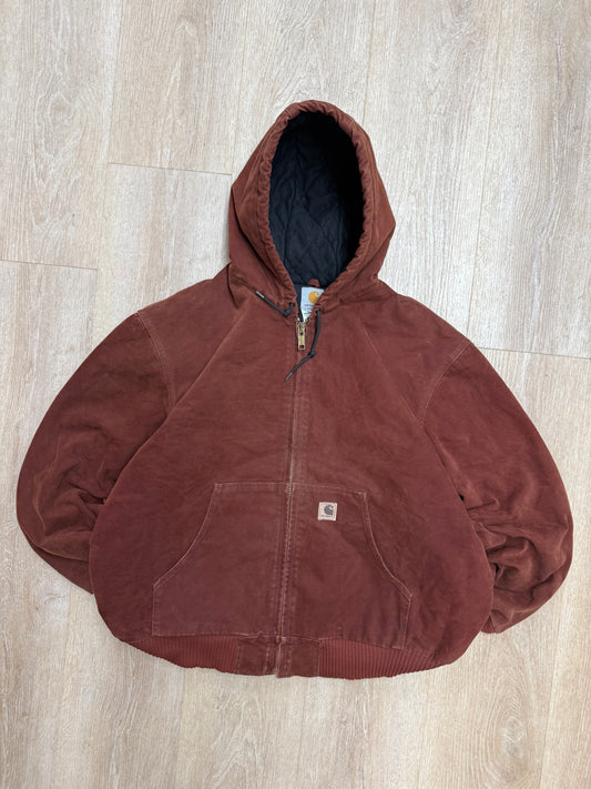 Faded Clay Red Carhartt Active Jacket - 2XL