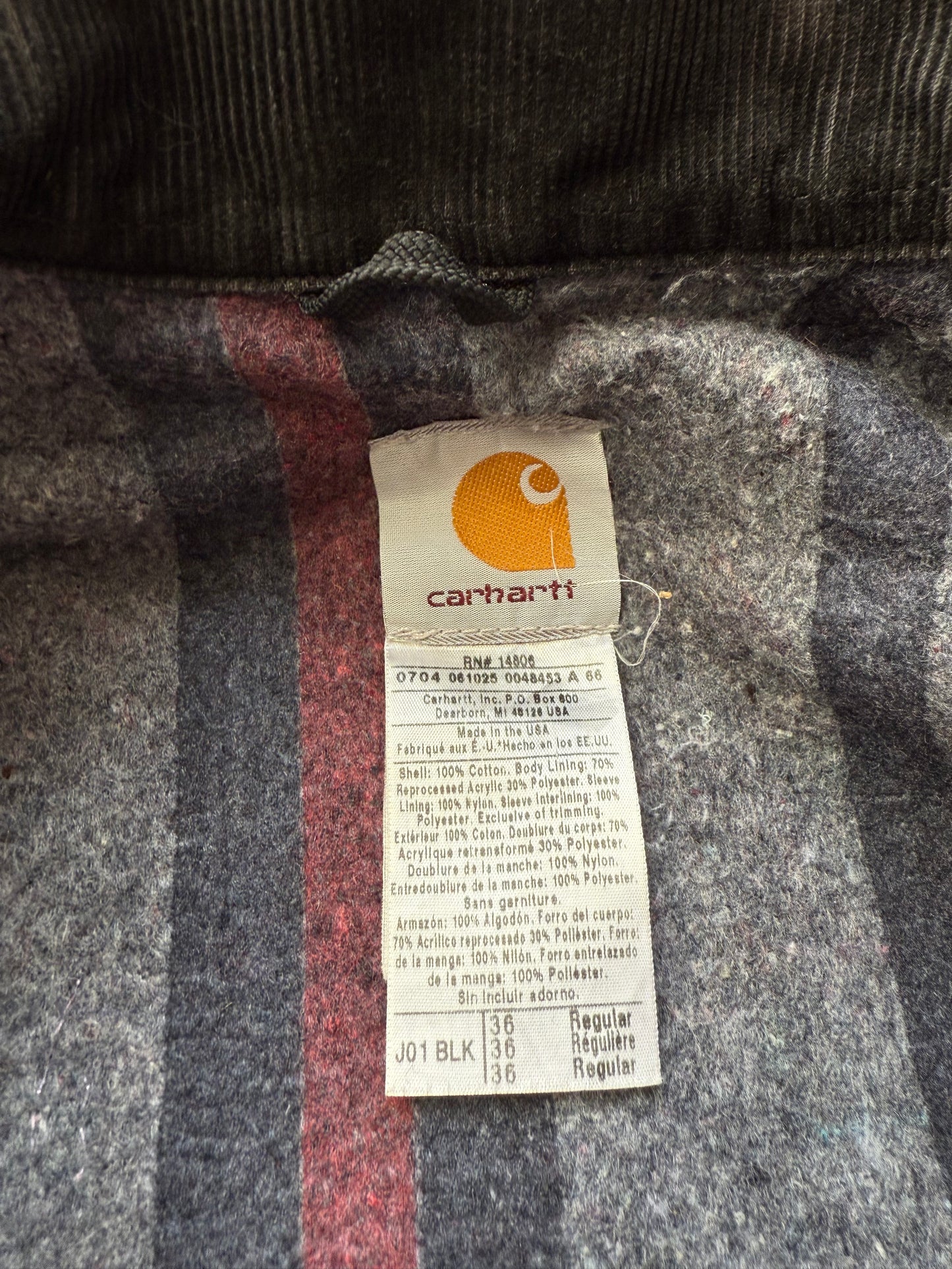 Faded Black Carhartt Detroit Jacket - Small