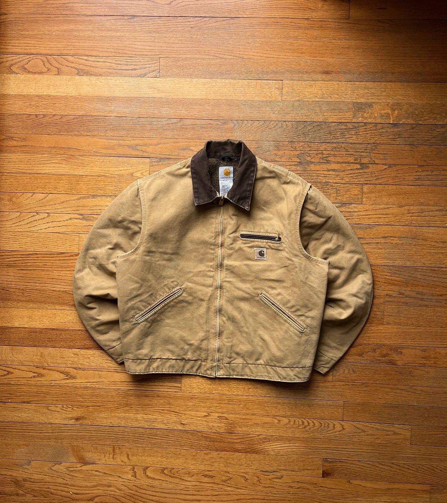 Faded Camel Brown Carhartt Detroit Jacket - Boxy Medium