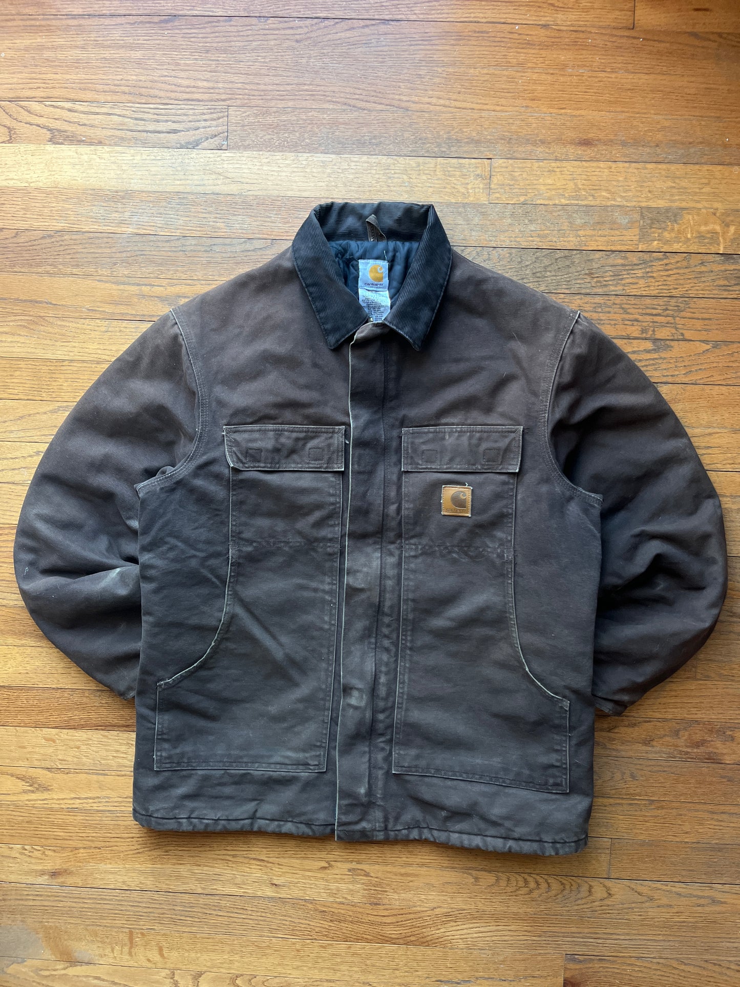 Faded Dark Brown Carhartt Arctic Jacket - Large Tall