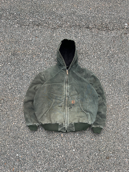 Faded n Painted Olive Green Carhartt Active Jacket - XL