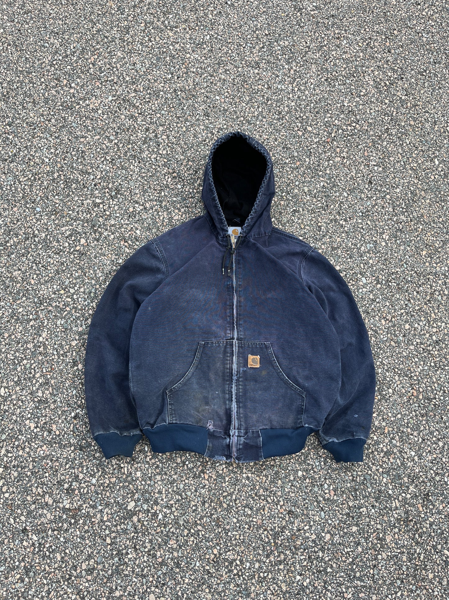 褪色午夜蓝色 Carhartt 运动夹克 - 中号