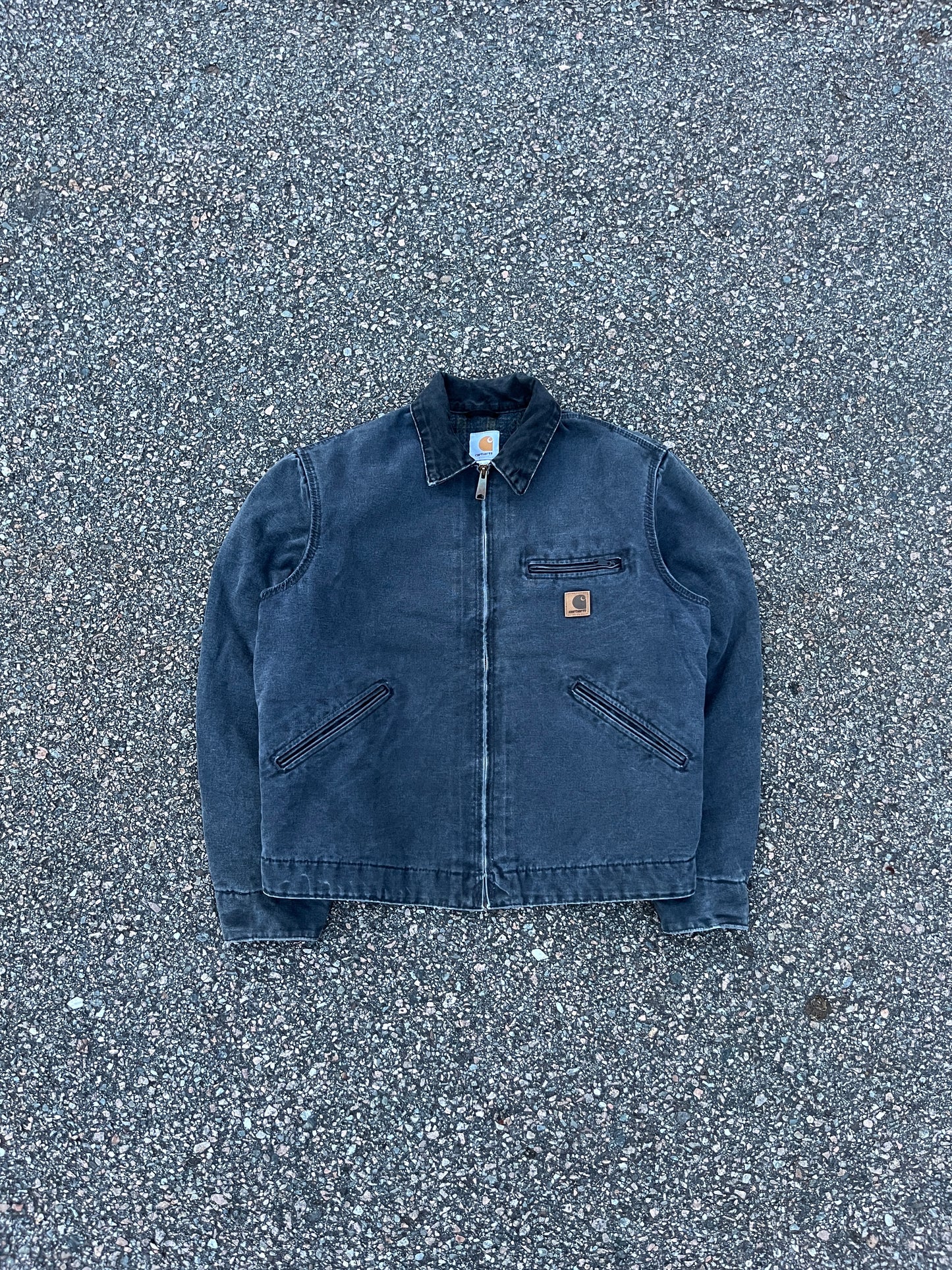 Faded Petrol Blue Carhartt Detroit Jacket - Medium