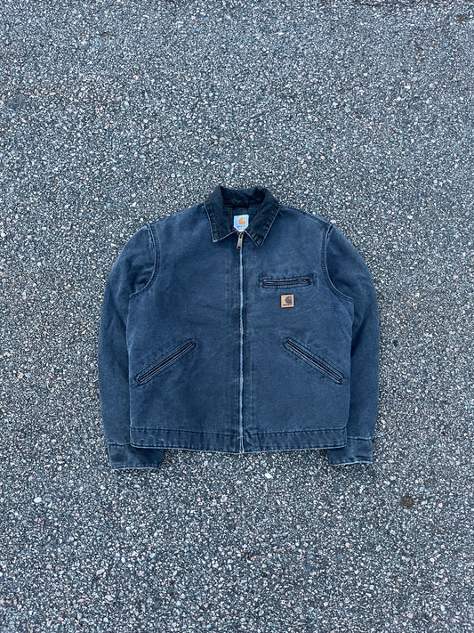 褪色汽油蓝色 Carhartt 底特律夹克 - 中号