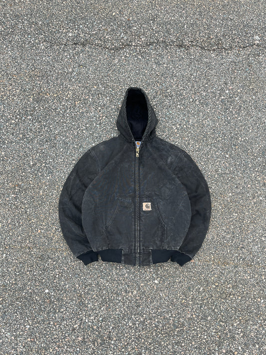 褪色玛瑙黑色 Carhartt 运动夹克 - 大号