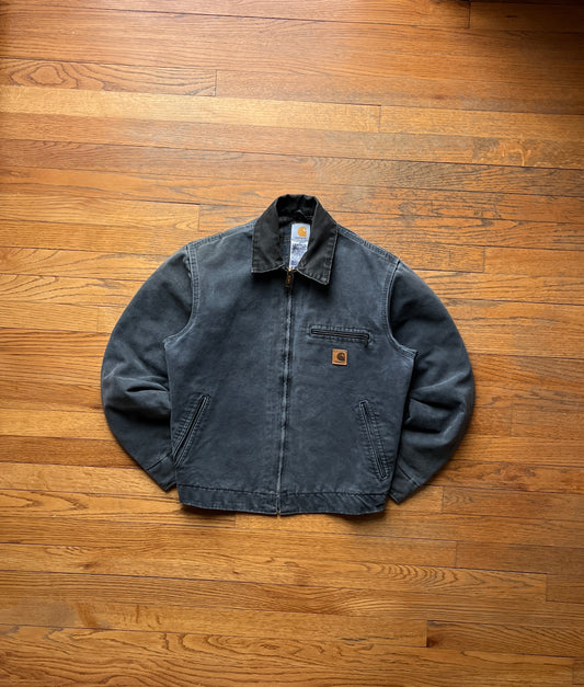 Faded Petrol Blue Carhartt Detroit Jacket - Small