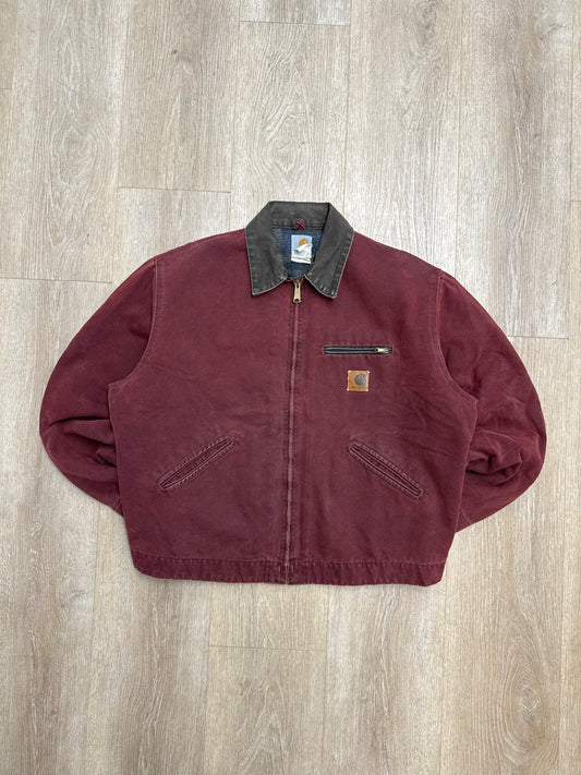 Faded Brick Red Carhartt Detroit Jacket - XL