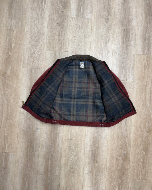 Faded Brick Red Carhartt Detroit Jacket - XL