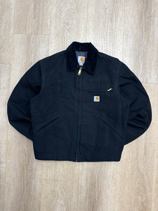 Faded Black Carhartt Detroit Jacket - Medium