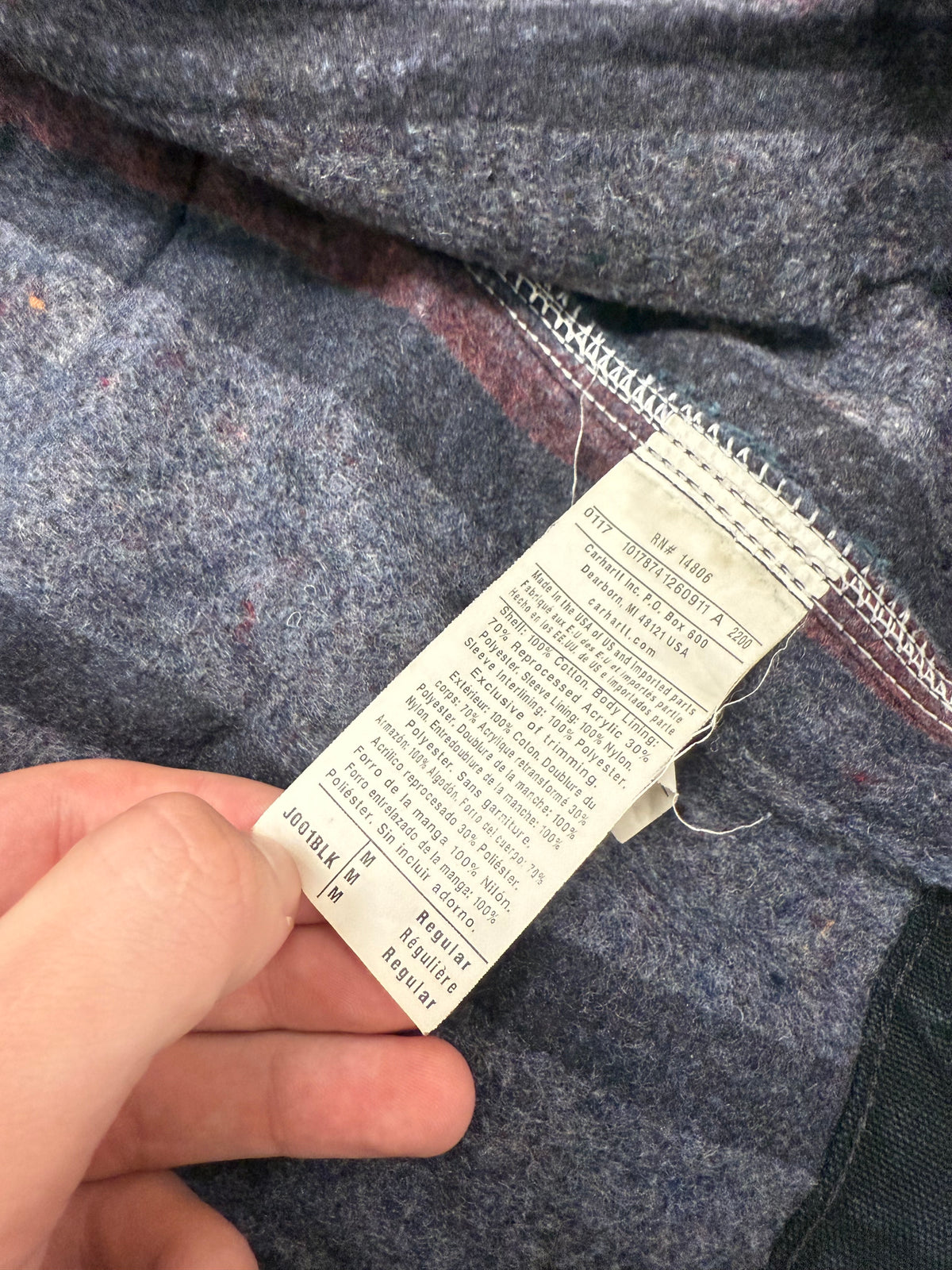 Faded Black Carhartt Detroit Jacket - Medium