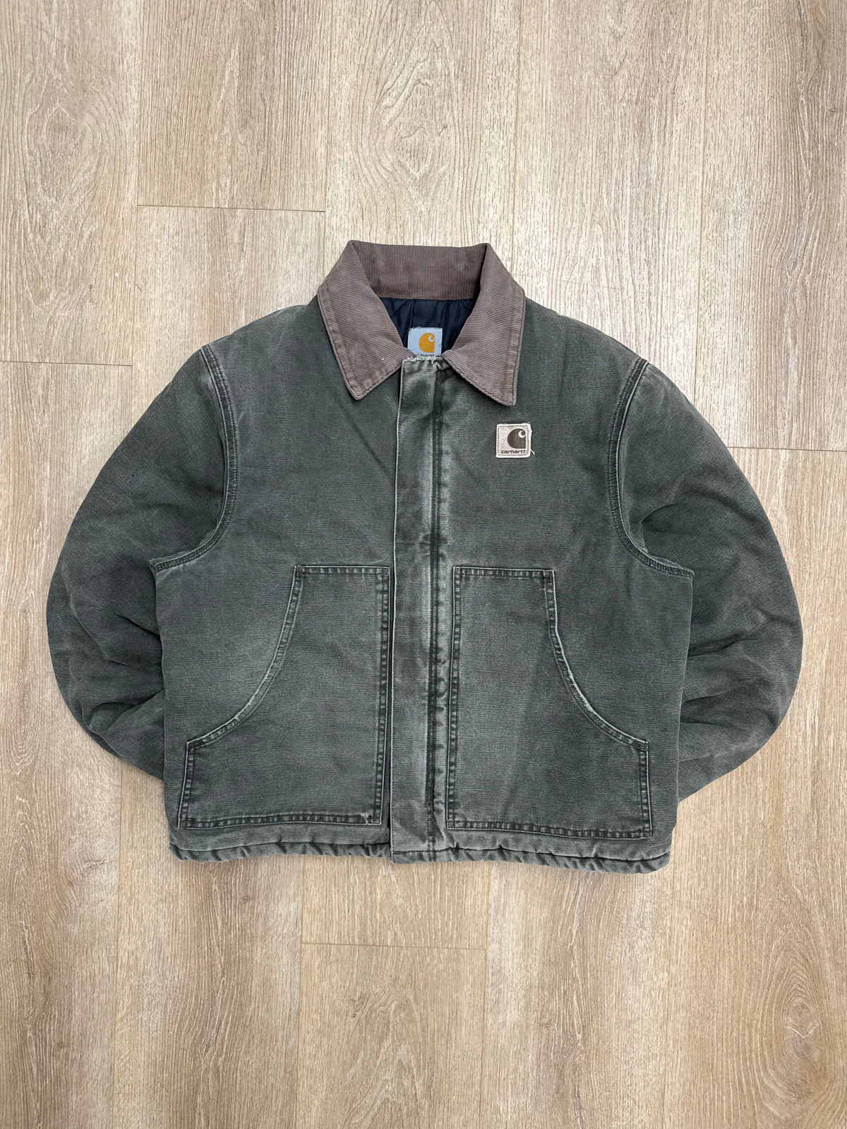 Faded Olive Green Carhartt Arctic Jacket - Boxy Medium