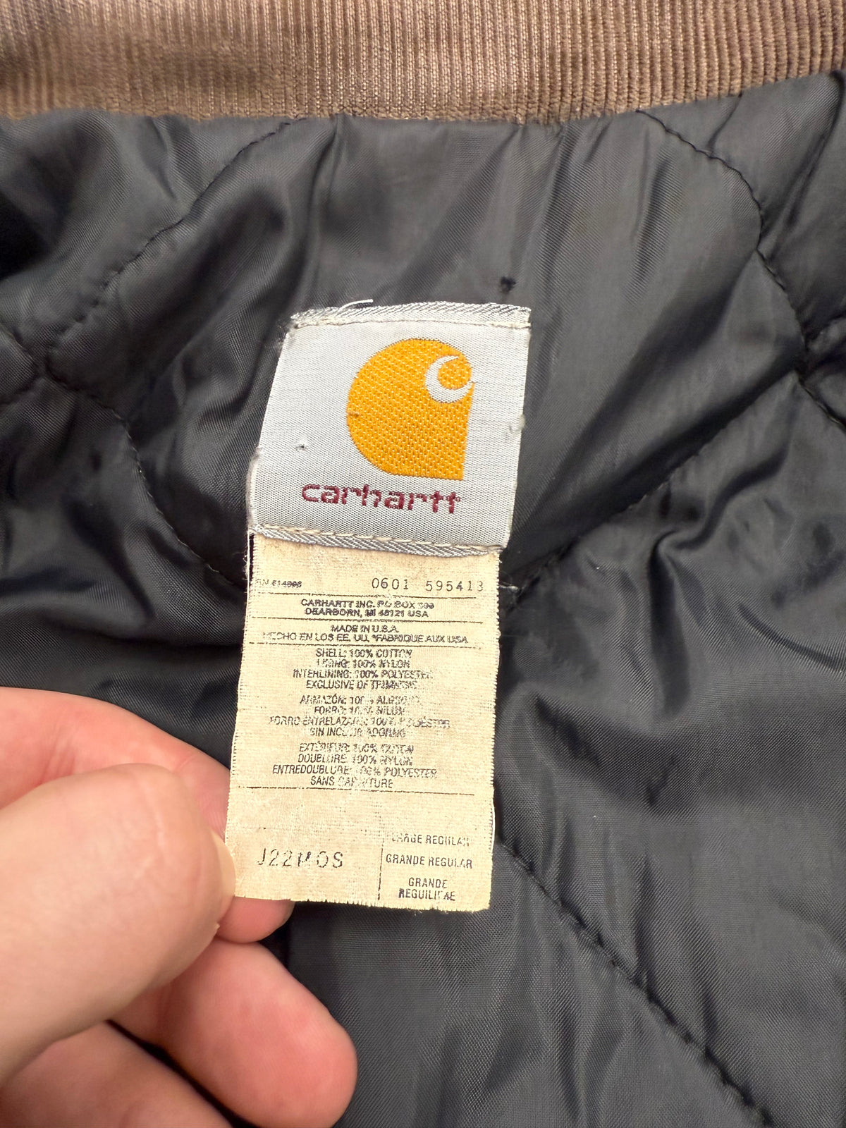 Faded Olive Green Carhartt Arctic Jacket - Boxy Medium