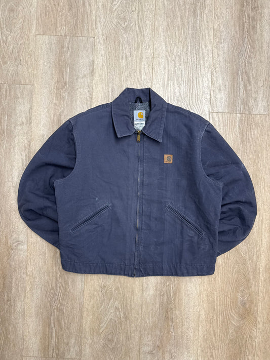 Faded Petrol Blue Carhartt Detroit Jacket - Large