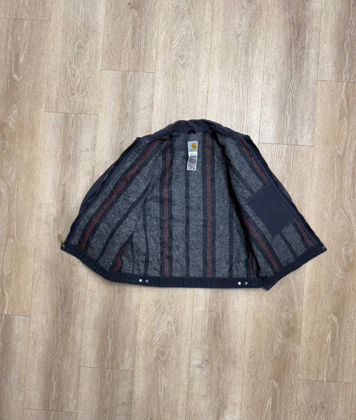 Faded Petrol Blue Carhartt Detroit Jacket - Large