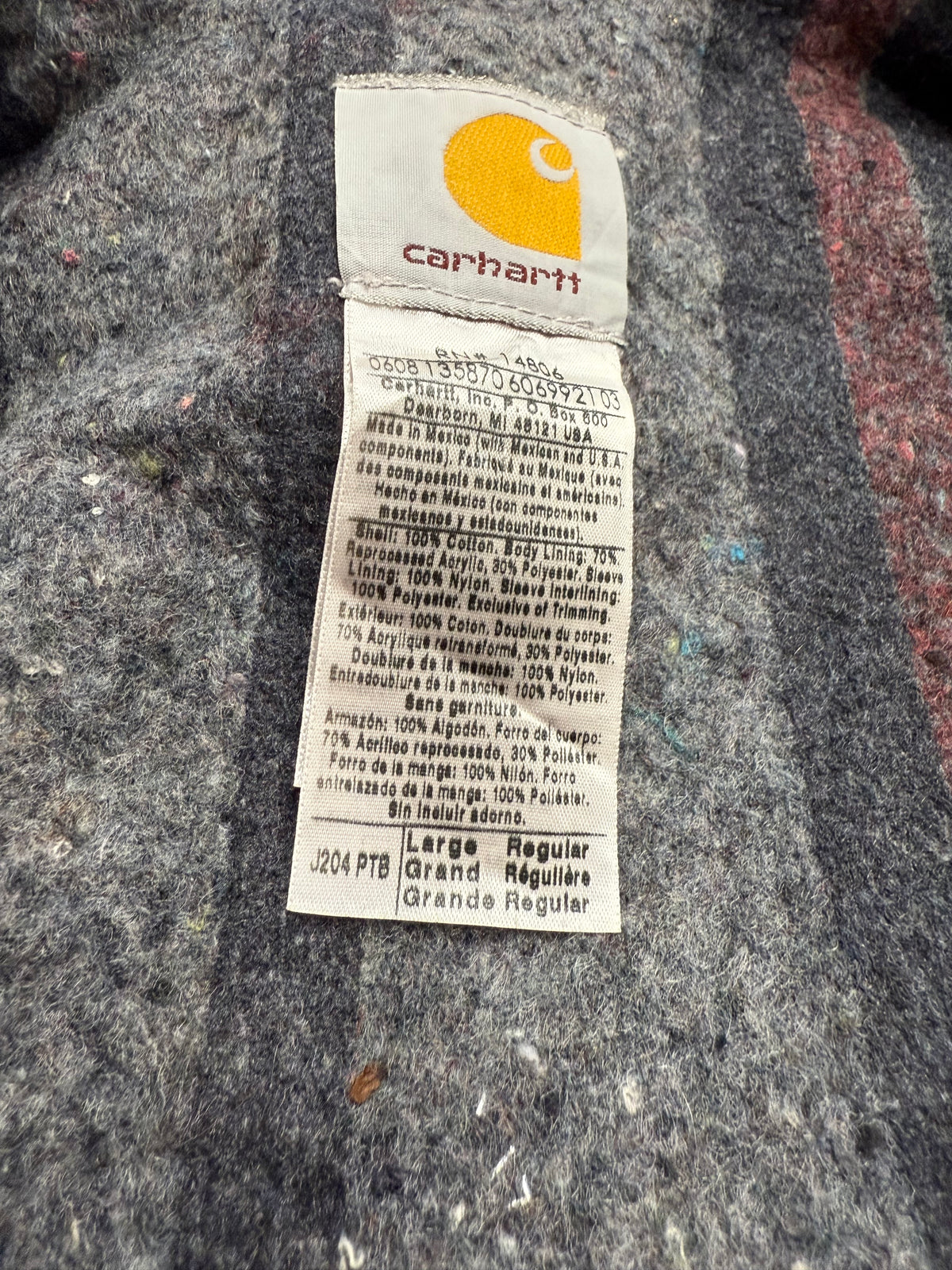 Faded Petrol Blue Carhartt Detroit Jacket - Large
