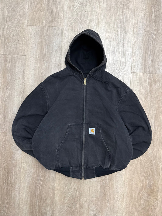 Faded Black Carhartt Active Jacket - Boxy L-XL