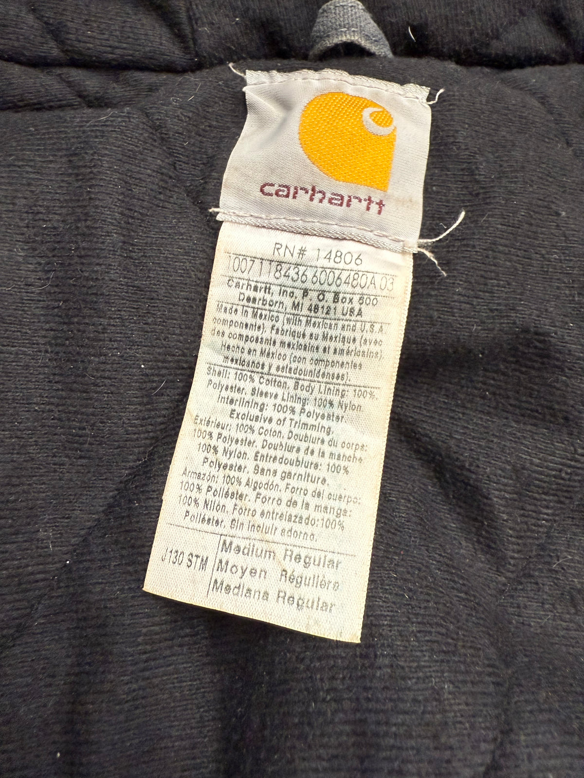 Faded Storm Blue Carhartt Active Jacket - Large