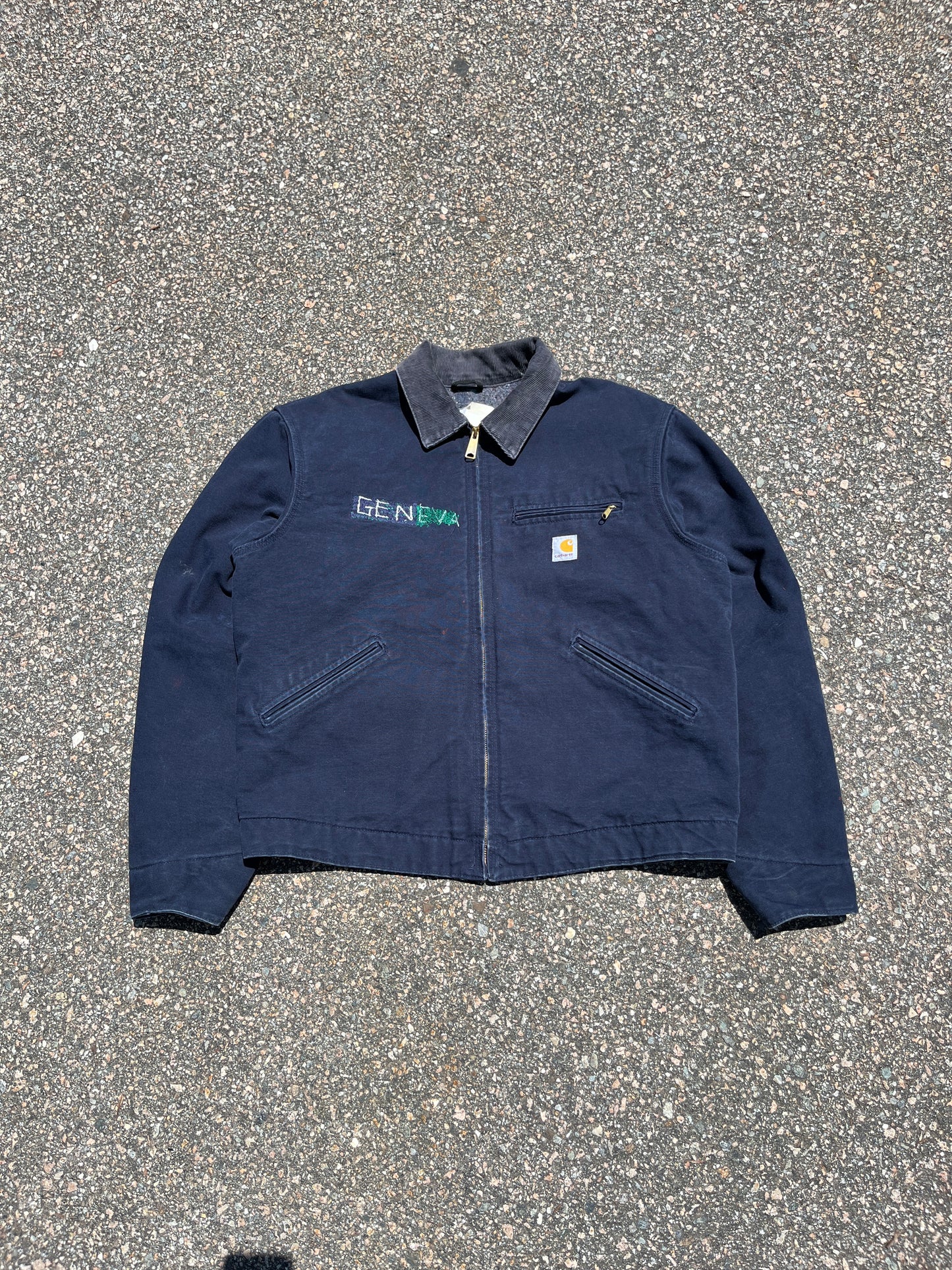 褪色海军蓝 Carhartt 底特律夹克 - 中号