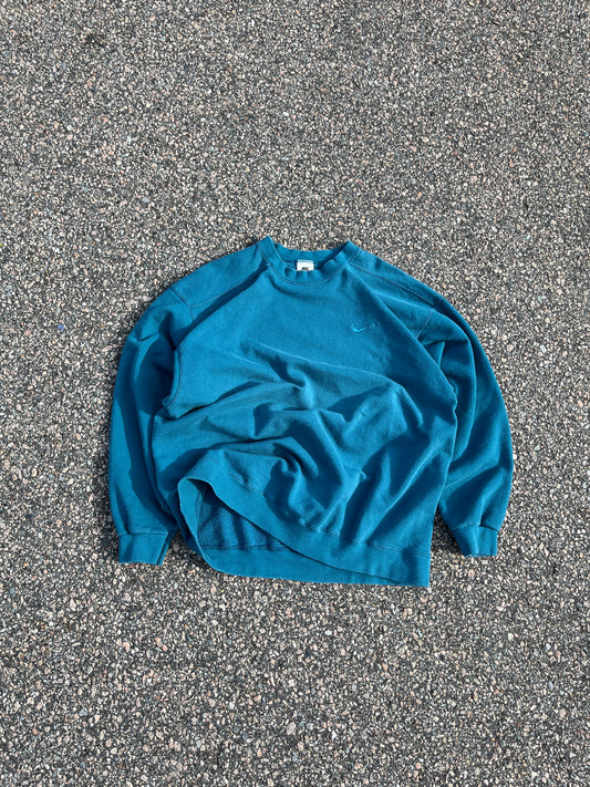 90’s Faded Aqua Nike Crewneck - Large