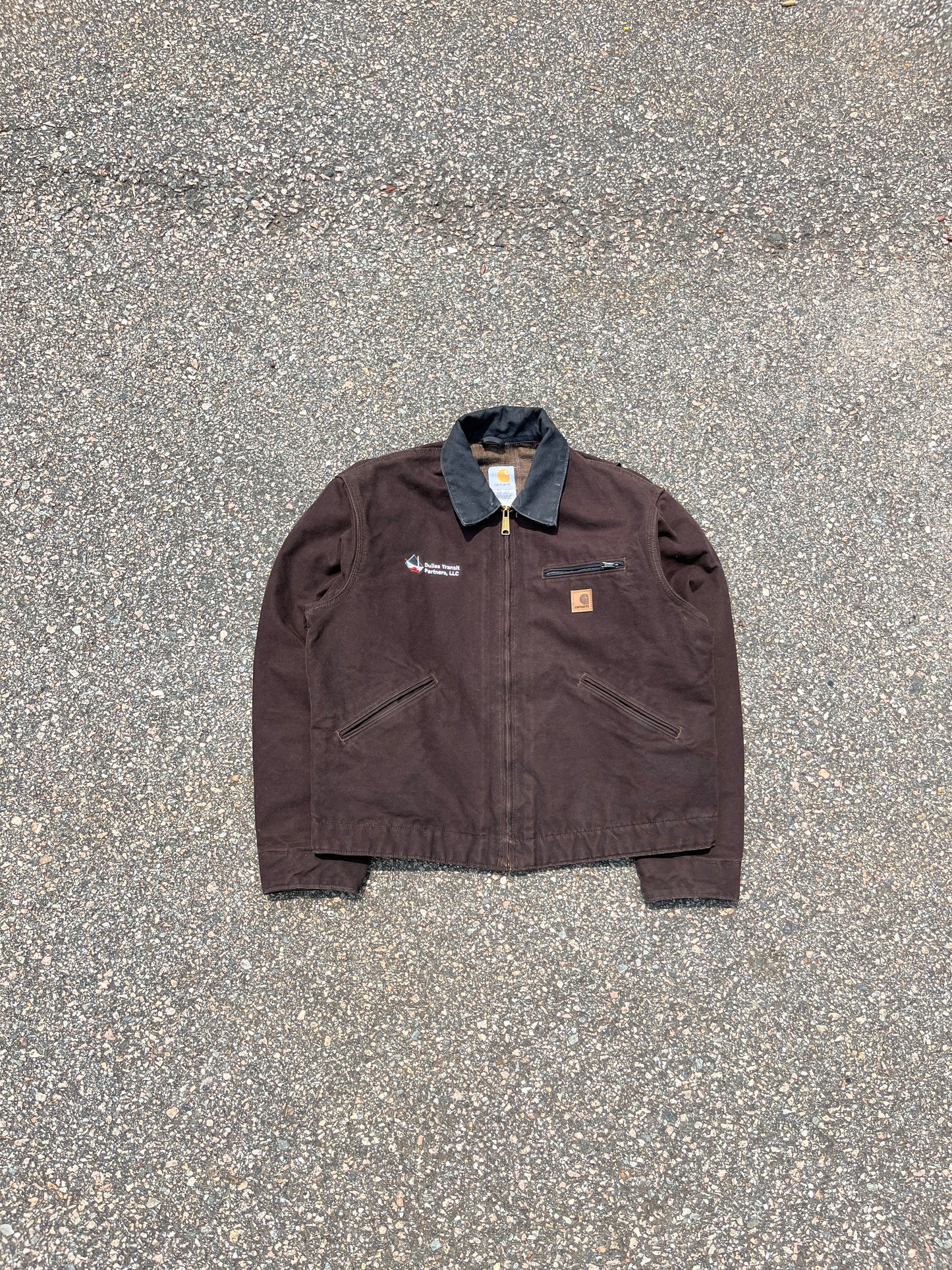 褪色棕色 Carhartt 底特律夹克 ~ 宽大中号