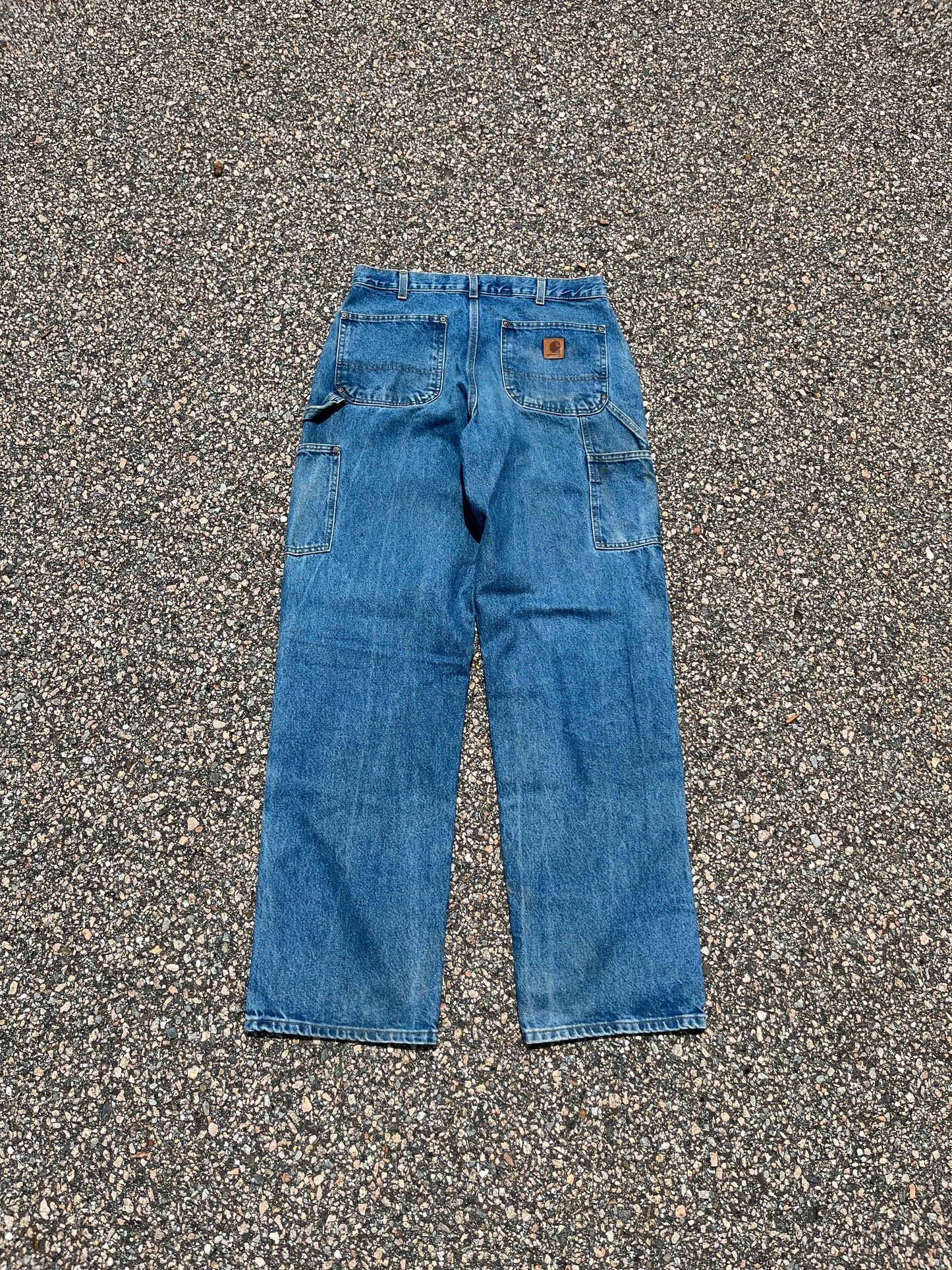 Faded Denim Carhartt Double Knee Pants - 32 x 33