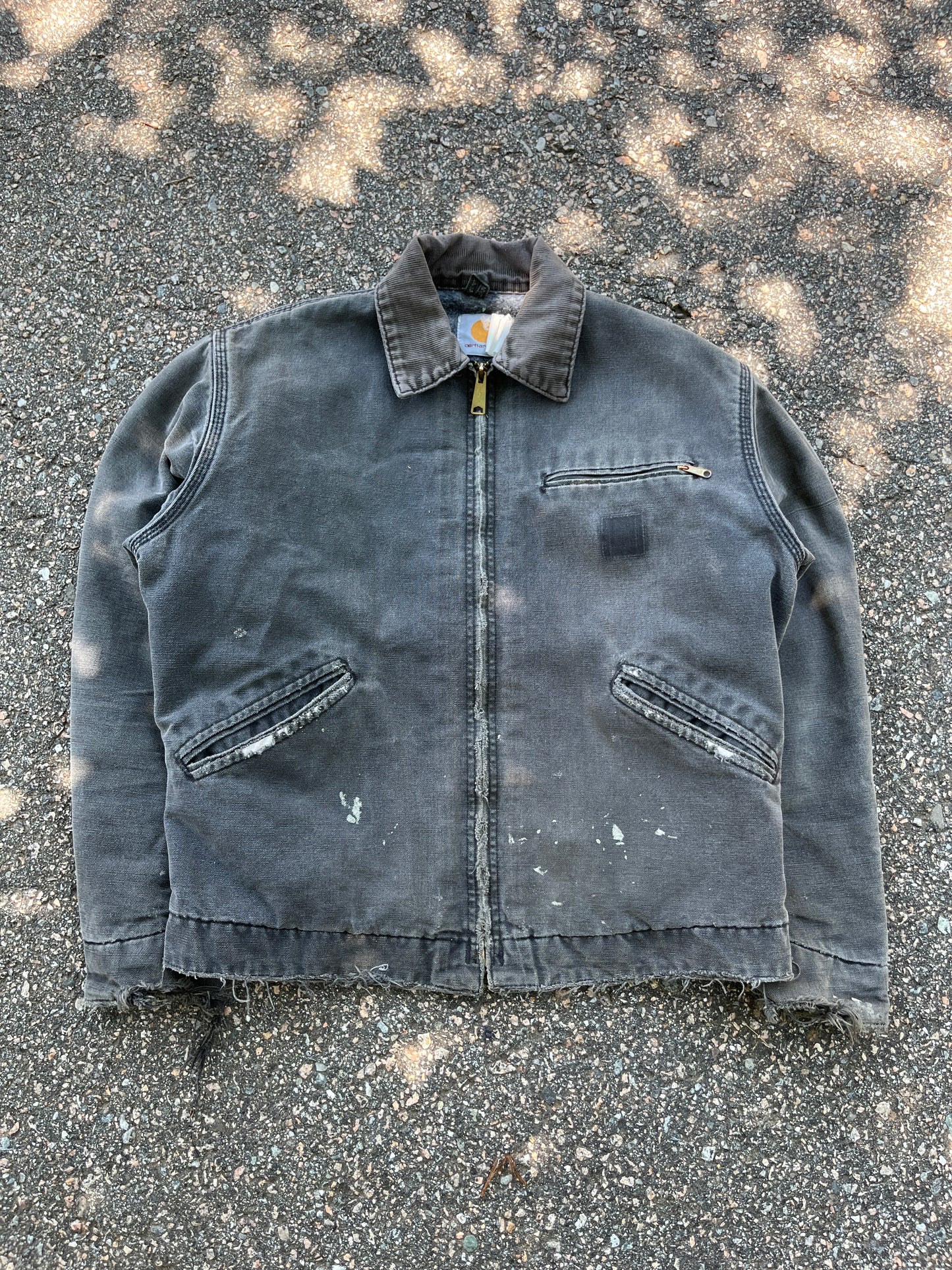 Faded Black Carhartt Detroit Jacket - Small