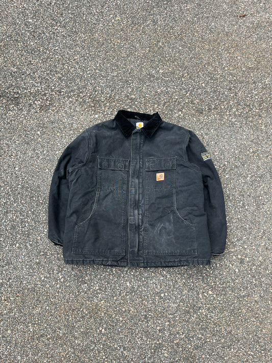 褪色黑色 Carhartt 北极风格夹克 - XL