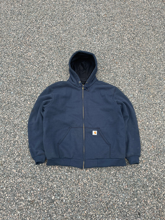 海军蓝 Carhartt 拉链连帽衫 - 大号