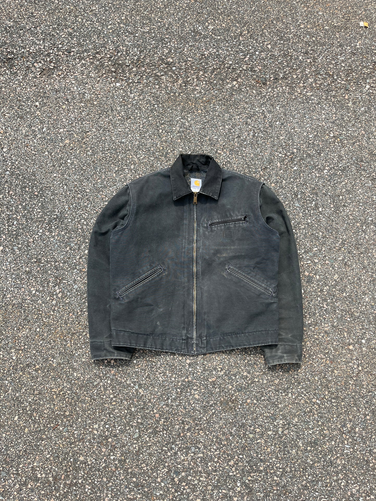 褪色汽油蓝色 Carhartt 底特律夹克 - 中号